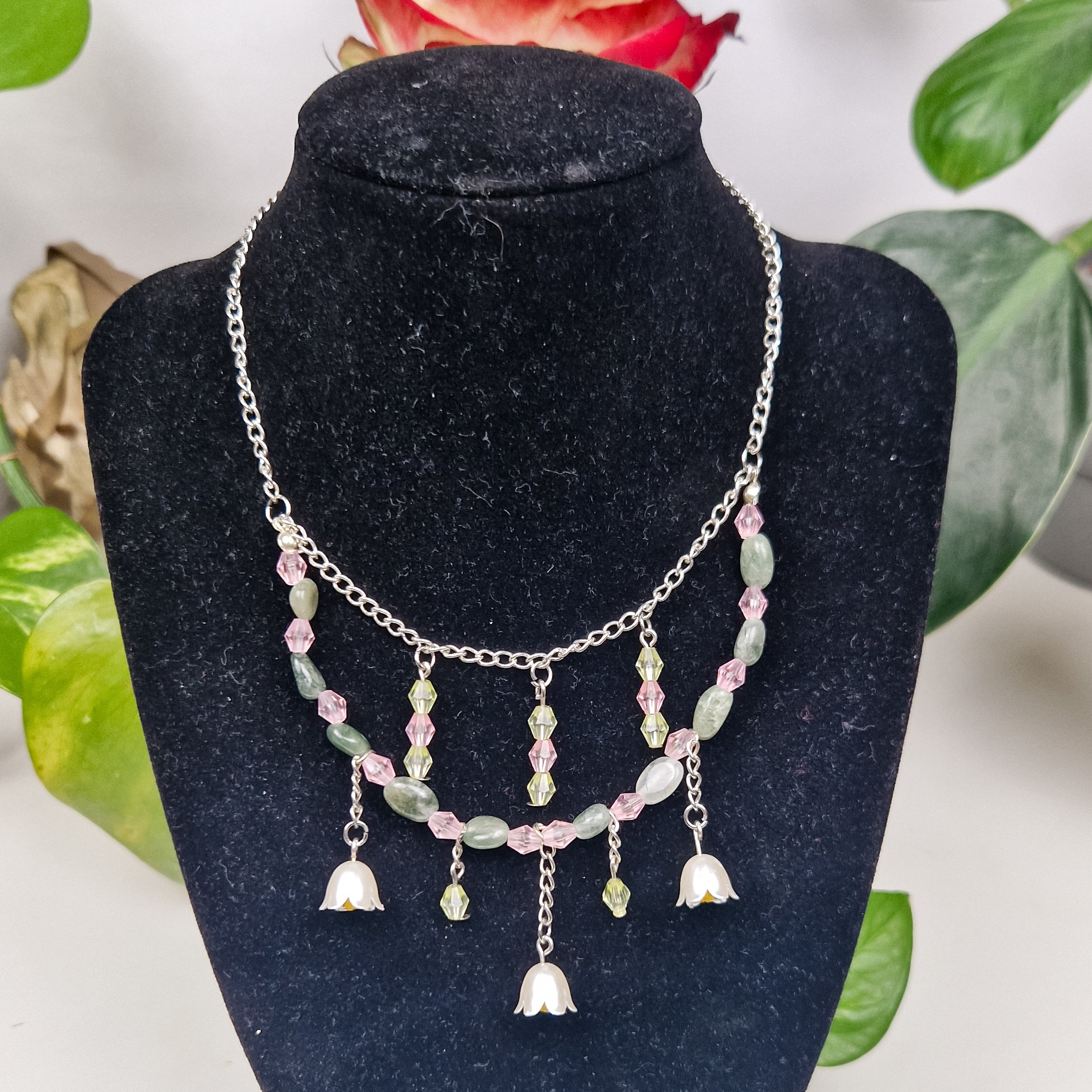 Prehnit Halskette 'Lilly'