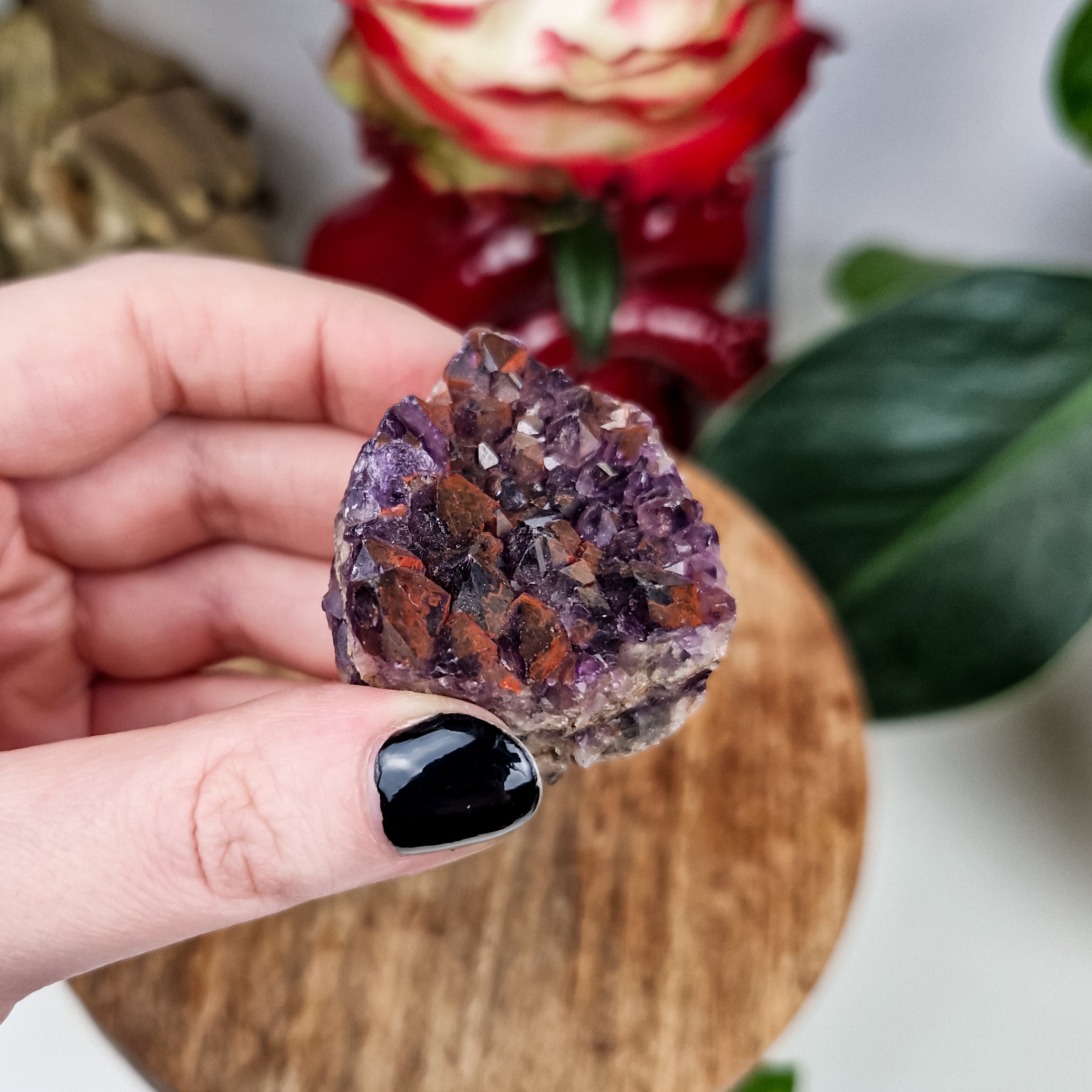 Amethyst mit Hämatit