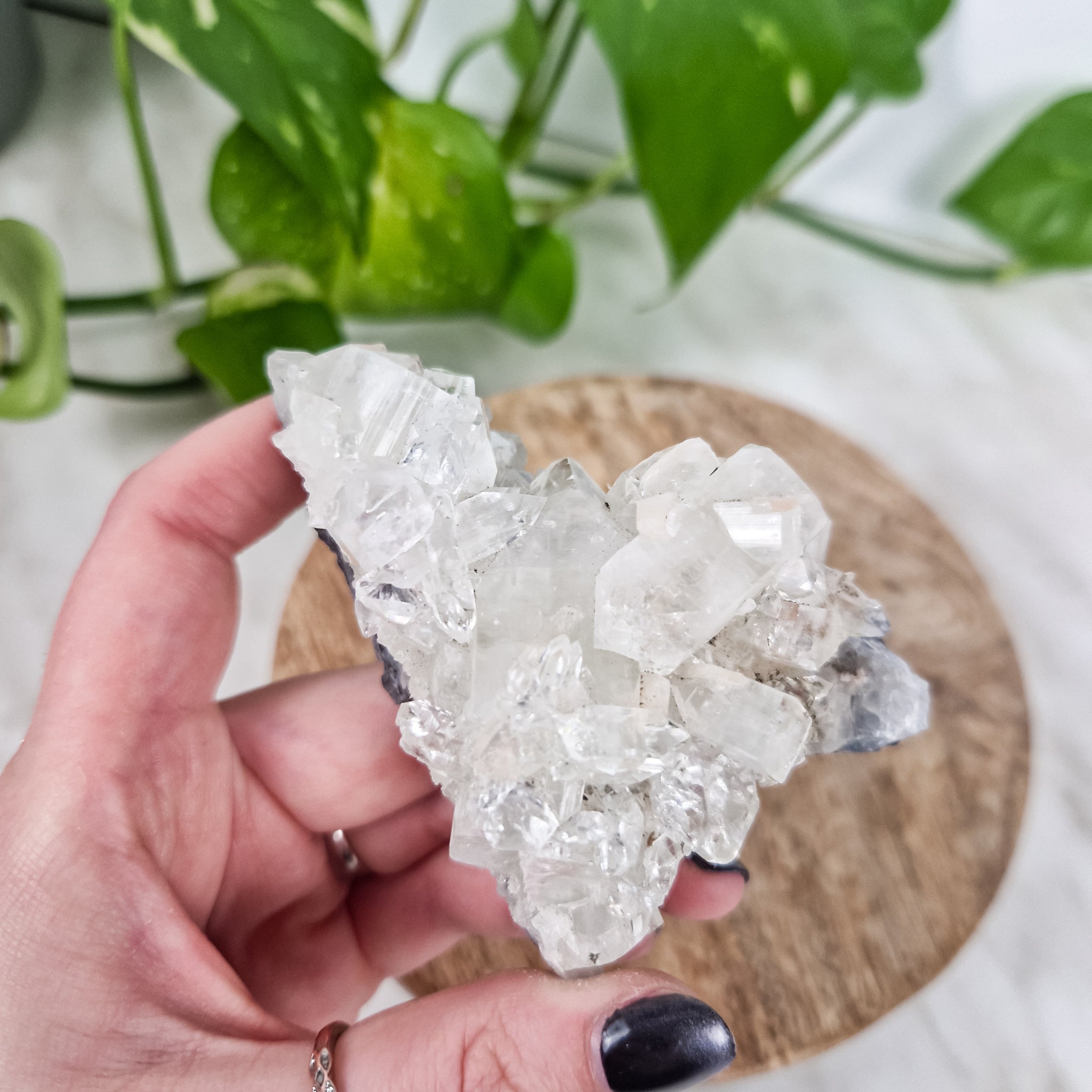 Apohylite with Stilbite and Calcite