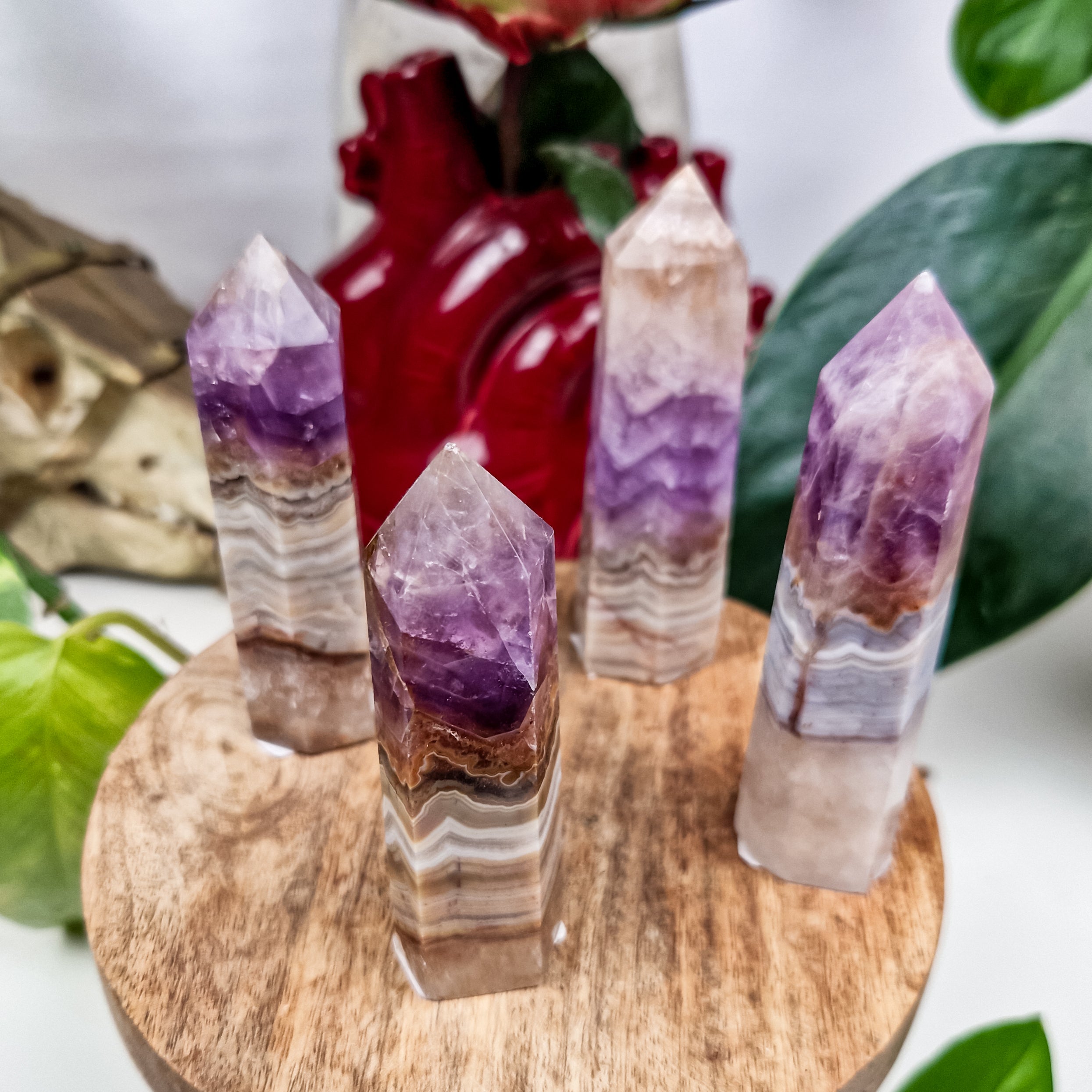 Amethyst mit Achat Turm