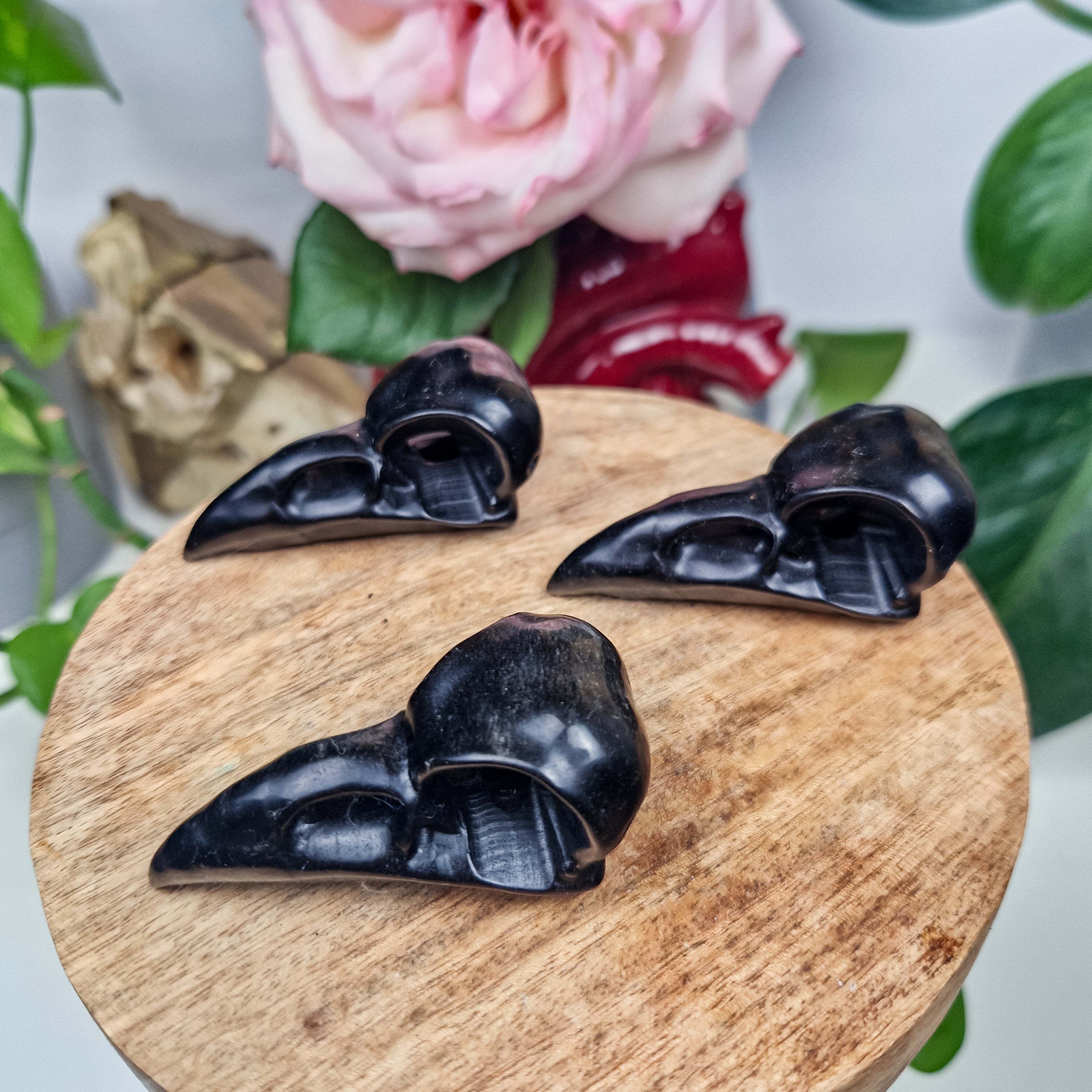 Gold Obsidian Rabenschädel