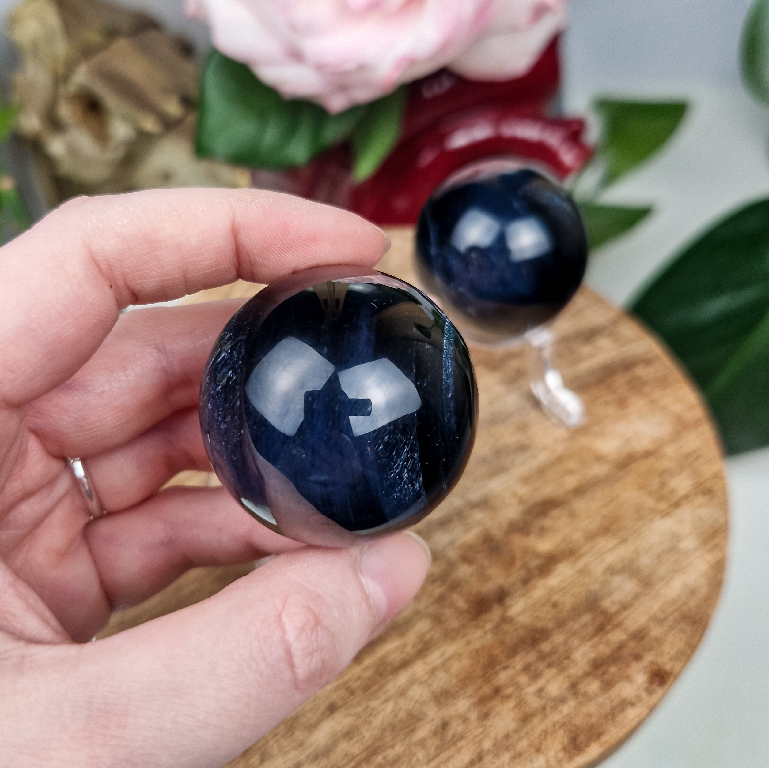 Blaues Tigerauge Kugel