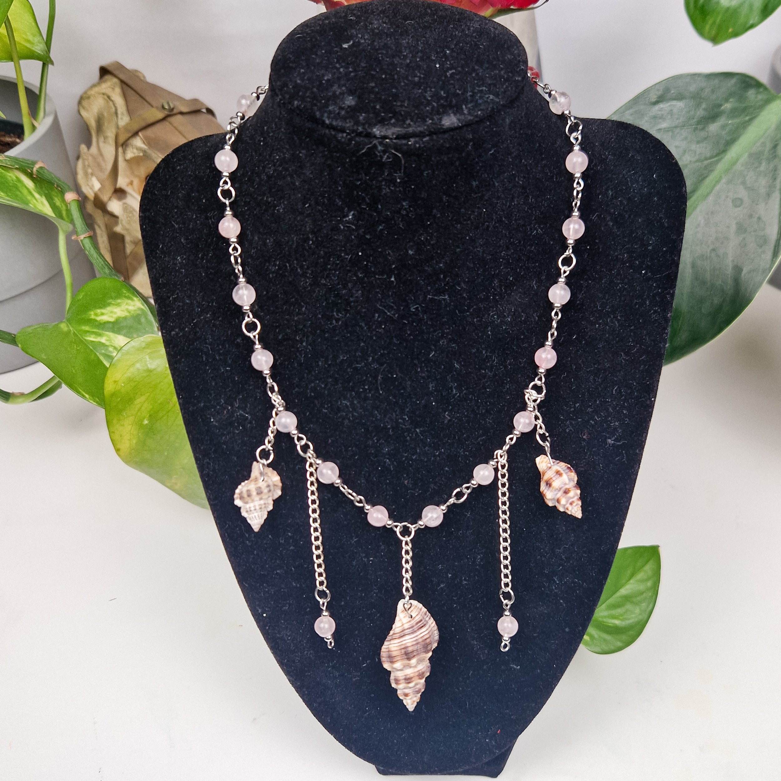 Rosenquarz Halskette 'Aphrodite'
