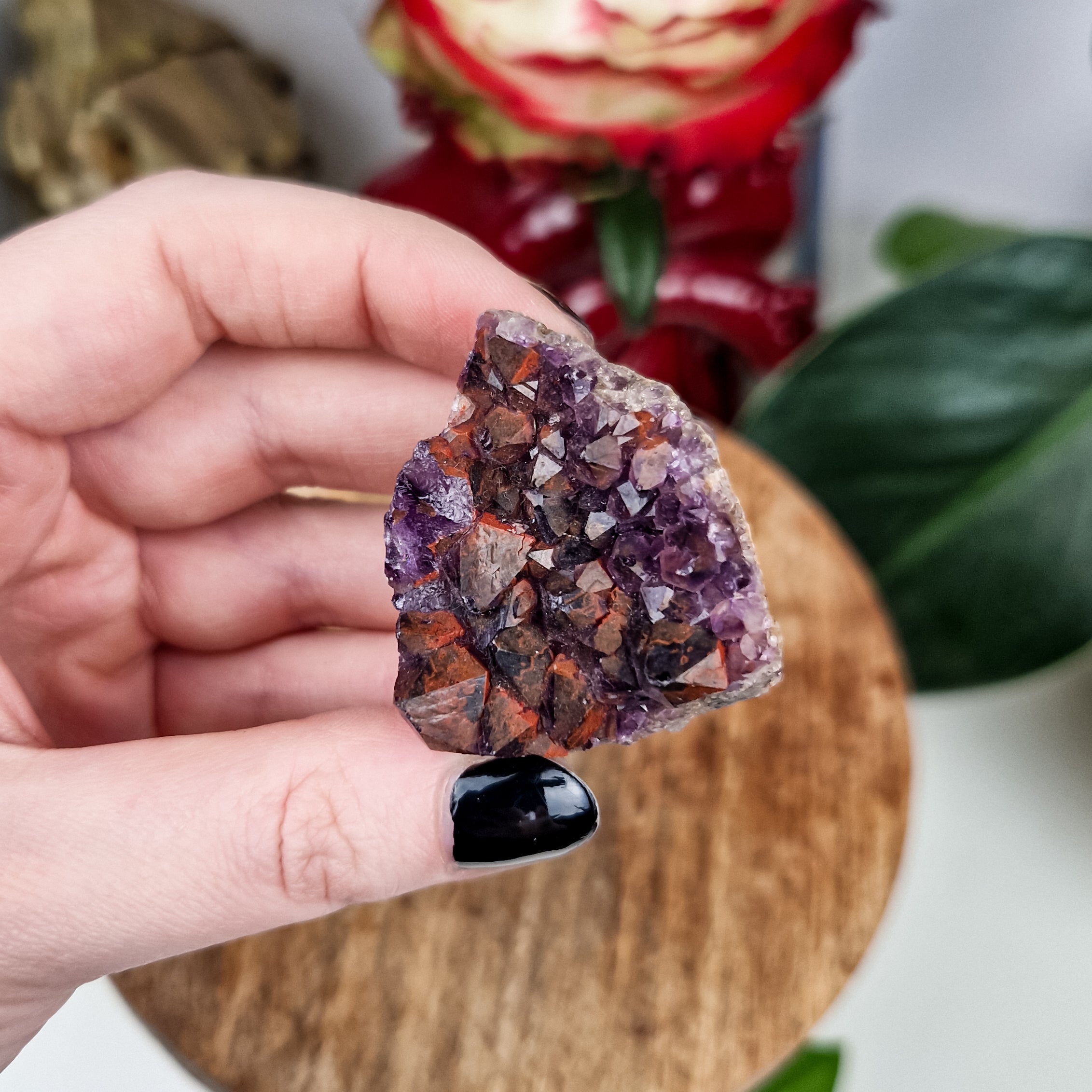 Amethyst mit Hämatit